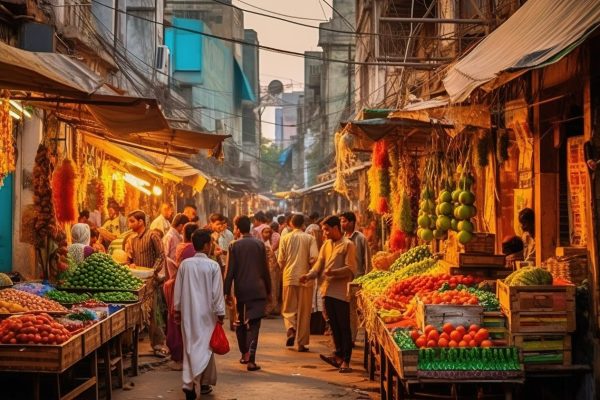 market-lahore-with-lot-people-walking-around-it market-lahore-with-lot-people-walking-around-it